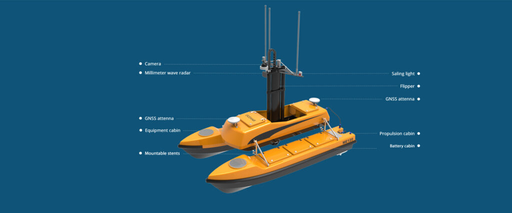 Convertible catamaran USV platform for hydrographic survey